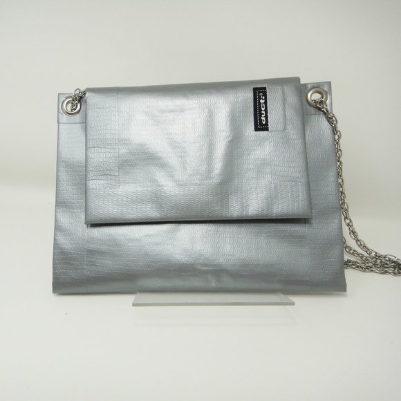 Ducti Duct Tape Purse Crossbody Shoulder Bag Clutch Adjustable Metal Chain Strap - Picture 3 of 11